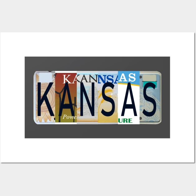 Kansas License Plates Wall Art by stermitkermit